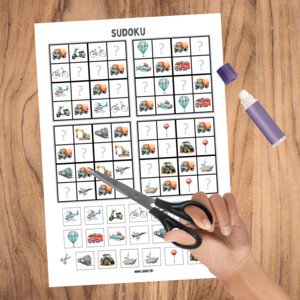  SUDOKU dopravné vozidlá – pracovný list pre žiakov prvého stupňa ZŠ