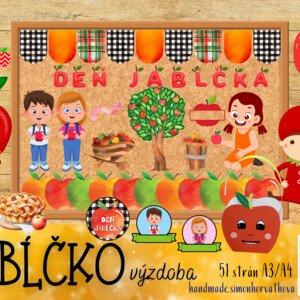 Jabĺčko, Deň JABĹČKA, JABLKO, ovocie, výzdoba triedy, Príroda, Jeseň
