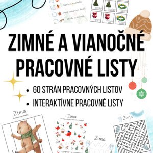 Zimné a Vianočné pracovné listy