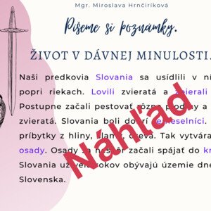 Poznámkové karty vlastiveda 1.polrok 4.ročník