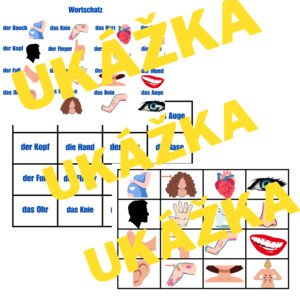 Časti tela - Pexeso - Körperteile