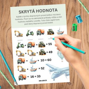  Hravá matematika – dopravné vozidlá – pracovný list pre žiakov prvého stupňa ZŠ