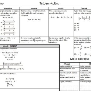 Týždenný plán pre žiakov 9. ročníka - príprava na testovanie T9 a prijímacie skúšky - 4. týždeň