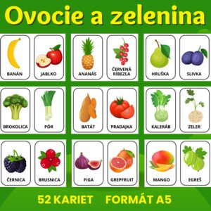 OVOCIE A ZELENINA KARTY
