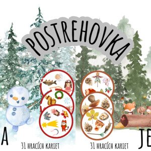Postrehovka, ročné obdobia, jeseň, zima, karty