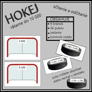 Hokej - rátame do 10 000 - sčítanie a odčítanie