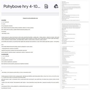 Pohybové hry a aktivity