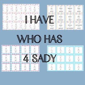 NUMBERS - I have, who has