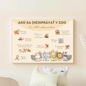 Plagát ako sa nesprávať v ZOO -A3