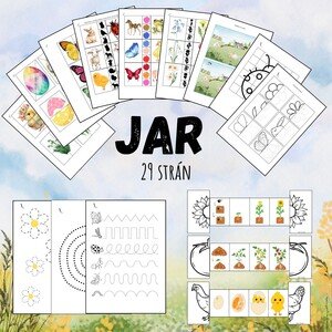 jar - štipcovanie, dokresľovanie, grafomotorika, skladačky a ďalšie