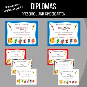 Diplomy v anglickom jazyku pre MŠ