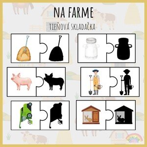 Na farme, tieňová skladačka