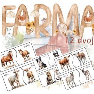 Zvieratá na farme - dvojice