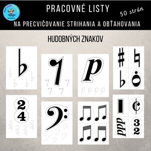Hudobné znaky - obťahovanie, strihanie