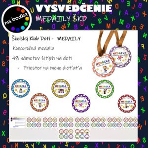Vysvedčenie MEDAILY ŠKD