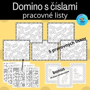 Domino s číslami - pracovné listy