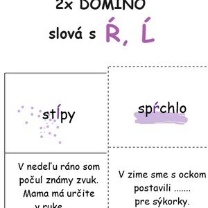 2x DOMINO - slová s Ŕ a Ĺ