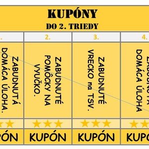 Kupóny pre žiakov - darček
