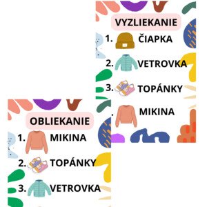 Jar postup obliekania, vyzliekania