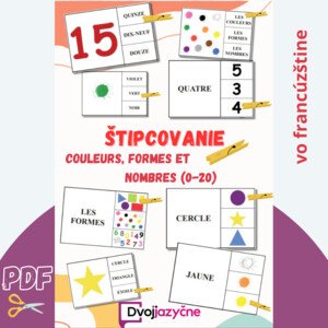 Štipcovanie - Couleurs, formes et nombres (0-20)