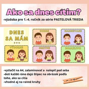 Ako sa dnes cítim +ANJ (pastelové)