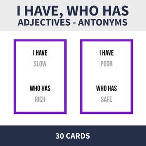 ENG - ANTONYMS / ADJECTIVES (ja mám, kto má)