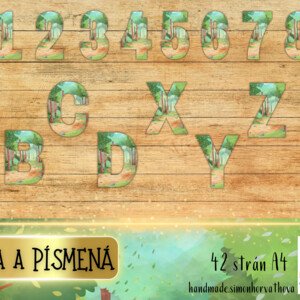 Čísla a písmená v téme les