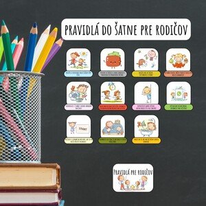 Pravidlá pre rodičov, Výzdoba triedy, šatne, 