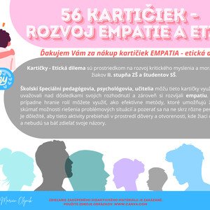 56 kartičiek - Rozvoj empatie a etiky