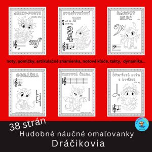 Hudobné náučné omaľovanky - Dráčikovia