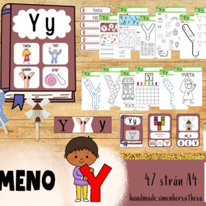 Písmeno Y, Aktivity s písmenami, pracovné listy, Abeceda