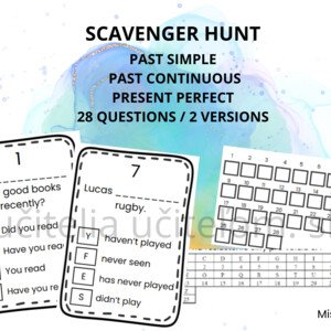 Scavenger Hunt - Minulé časy (Past Simple, Past Continuous, Present Perfect)