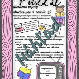 PUZZLE Literárne pojmy 4. ročník