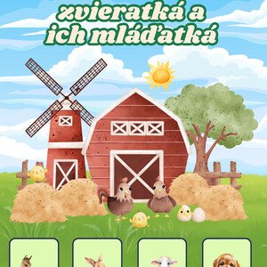 Domáce zvieratá a ich mláďatá- KARTIČKY