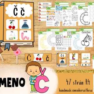 Písmeno Č, Aktivity s písmenami, pracovné listy, Abeceda