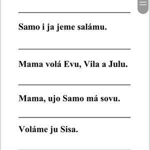 Vety na prepis pre prváčikov 2