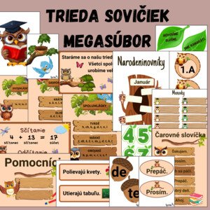 Výzdoba triedy sovičky/výzdoba nástenky sovičky