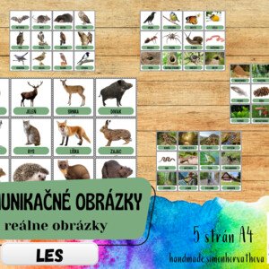Komunikačné obrázky - V LESE, Reálne obrázky, Pre deti, žiakov a terapiu reči