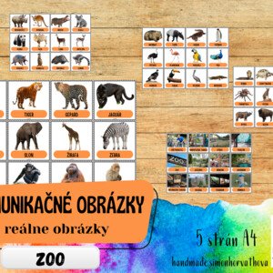Komunikačné obrázky - zvieratká v ZOO, Reálne obrázky, Pre deti, žiakov a terapiu reči