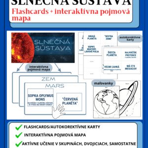 SLNEČNÁ SÚSTAVA - Flashcards + interaktívna pojmová mapa