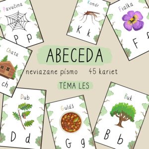 Abeceda, výzdoba triedy, téma les