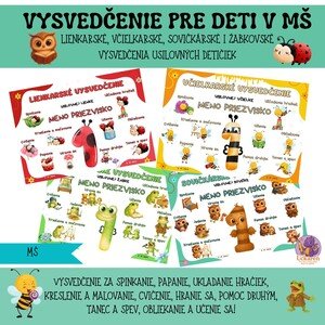 Vysvedčenie pre deti v MŠ