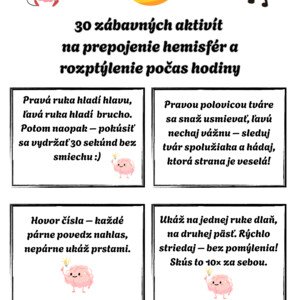 Zábavné aktivity na prepojenie hemisfér