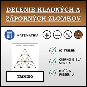 Trimino - Delenie kladných a záporných zlomkov | matematika