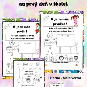 Pracovný list na prvý deň v škole pre prvákov