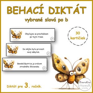 Behací diktát - vybrané slová po b