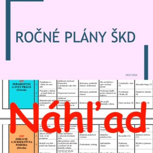 Ročné plány ŠKD 2025/2026 - kraje KE, PO