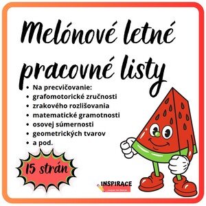 Melónové letné pracovné listy 🍉