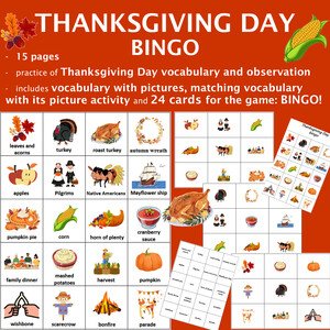 Thanksgiving Day bingo