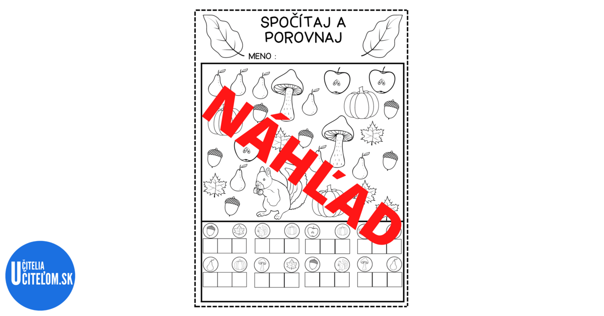JESE Pracovn Listy Na Porovn vanie 1 ro n k Matematika jese-pracovn-listy-na-porovn-vanie-1-ro-n-k-matematika